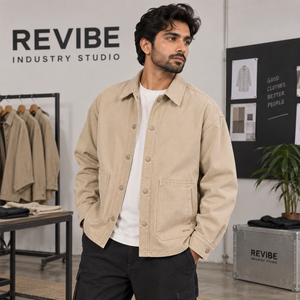 Chaqueta de Algodón Personalizada para Hombre, Estilo Gabardina Casual, Transpirable, Ecológica, Ligera, Corte Holgado, OEM, Marca Privada, Venta al Por Mayor - Product Image 1