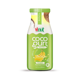 Vinut 280ml Líquido Banana Cocourt Yogurt Bebida Niños OEM ODM Proveedor al por mayor Etiqueta privada Halal Kosher ISO Botella - Product Image 5