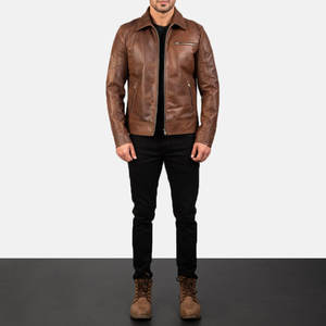 Classic <b>Mens</b> Leather <b>Jacket</b> With Zipper Closure And <b>Slim</b> <b>Fit</b> Design Stylish <b>Mens</b> Leather Winter <b>jacket</b> for <b>men</b> - Product Image 5