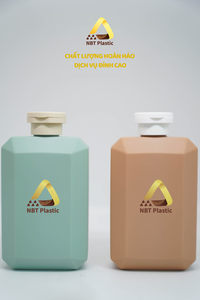 NBT Luxury 350ml PET Pump Bottle Colorful Plastic PET Flip Cap Pump para loción Champú Acondicionador Limpiador facial - Product Image 2