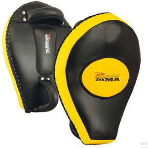 High Quality Genuine Leather Curved Hand Target MMA Focus Punch <b>Pad</b> Kick Shield For Martial Arts Training Kickboxing Strike <b>Pad</b> - Product Image 1