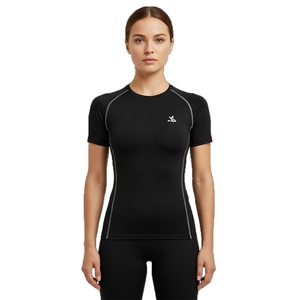 T-shirt de compression pour hommes et femmes, design populaire en gros, logo personnalisé, t-shirt de sport léger, séchage rapide, sangle réglable - Product Image 6