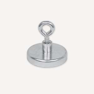 Gripper piatto in ferrite dura Ø40x8mm con occhiello - Product Image 1