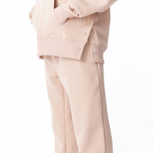 Survêtement d'hiver surdimensionné pour femmes nouveauté tenue de sport décontracté avec motif solide de Style bouton latéral différent - Product Image 6