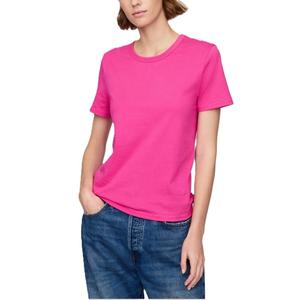 T-shirt décontracté d'été 100 % coton pour femme, à manches courtes et col rond, respirant, doux, en jersey uni, teinture unie - Product Image 5