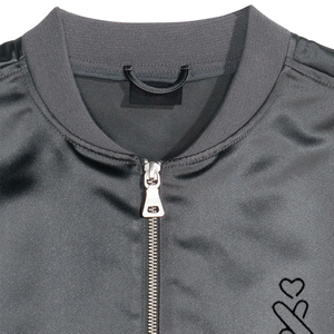 2025 impression personnalisée nouveau Design hommes Denim veste lettre motif col montant à capuche fermeture éclair haute rue Style avant - Product Image 3