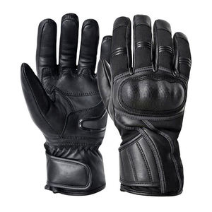 Guantes de carreras de cuero negro 2025 transpirables e impermeables con logotipo personalizado para motocicletas al aire libre y Deportes de motocicleta - Product Image 2