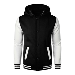 Veste universitaire en laine de haute qualité la plus vendue pour l'hiver Chenile personnalisé broderie plate Logo chaud corps manches en cuir - Product Image 2