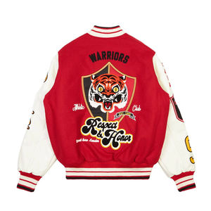 Chaqueta Universitaria Premium Personalizada para Hombre con Patrón de Letras Bordadas y Parches de Logotipos Personalizados - Product Image 6