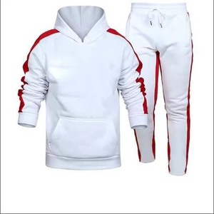 Venta al por mayor hombres deportes logotipo personalizado de alta calidad de peso pesado traje de moda transpirable ropa masculina ajuste en blanco hombres chándales - Product Image 5