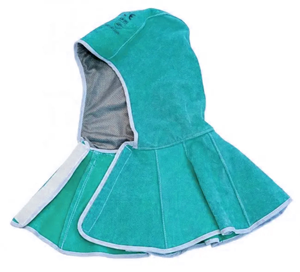 Cubierta de cabeza de soldador de cuero de grado A con logotipo personalizado Resistencia al calor y a la llama Cubiertas de cabeza de ropa de seguridad de soldadura de cuero - Product Image 2