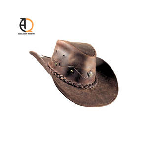 Sombrero Vaquero Occidental de Lana para Hombre y Mujer, Sombrero de Vaquero con Borde de Cuero - Product Image 1