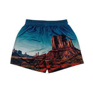 High Quality 100% Polyester Mesh Shorts for Men Custom Sublimation Printed Quick Dry Breathable <b>Elastic</b> Waist Pockets Shorts - Product Image 5