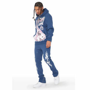 ชุดวอร์มผ้าฟลีซสามชั้นสำหรับผู้ชายชุดวอร์มพิมพ์ลายมีฮู้ดสำหรับฤดูหนาวระบายอากาศได้ดี - Product Image 4