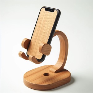 ขาตั้งโทรศัพท์ทำจากไม้ที่ทำด้วยมือของช่างฝีมือเป็นผลงานชิ้นเอกที่ยั่งยืน - Product Image 3