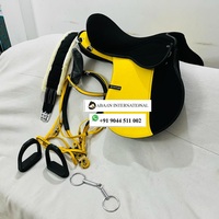 Último Modelo de Montura Inglesa de Resistencia para Caballo con Arzón de Plástico, Set de Cuero Sintético Duradero y Cómodo, Precio de Fábrica Hecho en India 2024
