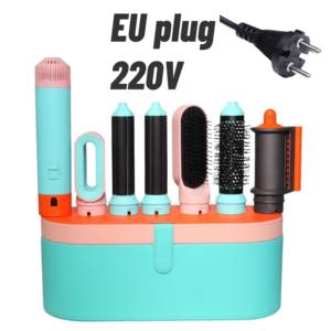 Asciugacapelli con Spina EU 6-in-1 Pettine ad Aria Calda Ionico Multifunzione con Ugello <span class=keywords><strong>Lisciante</strong></span> <span class=keywords><strong>Spazzola</strong></span> per Lisciare e Arricciare 1000W 3 Velocità - Product Image 1
