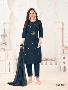 Seda de chinón pesada para mujeres, nueva colección con bordado elegante y trabajo manual, Kurti para todo el mundo - Product Image 5