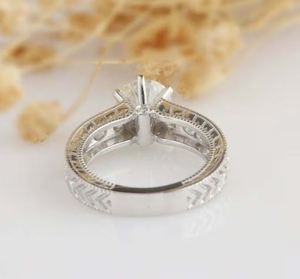 แหวนเพชรมอยส์ซอไนต์2CT สุดคลาสสิก S925แหวนหมั้นและวันครบรอบแต่งงานแหวนแต่งงาน - Product Image 4