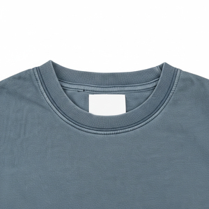 T-shirt en coton 100% surdimensionné, lourd, tricoté, imprimé délavé à l'acide, vintage, teint en pigment, streetwear, homme, vierge - Product Image 3