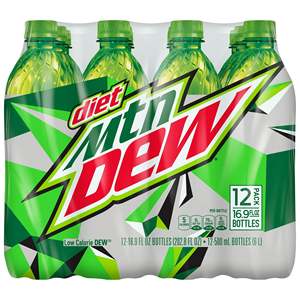 Diète pour les boissons gazeuses Mountain Dew 12-Pack 16.9 Flacons Floz Bulk Box/Bag Packaging with Glucose Chocolate Soft Drink Caff - Product Image 3