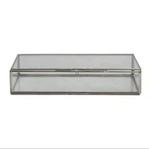 Boîte à bijoux en métal, acier, cristal et verre pour ranger les colliers, organisateur de bijoux, boîte à bijoux, meilleure qualité - Product Image 1