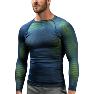 Slim Fitted Compression Running Full Sleeve Shirts Custom Gym Light Weight Jiu Jitsu Rash Guards <b>Men's</b> Wrestling <b>Kimono</b>/<b>Kimono</b> - Product Image 1