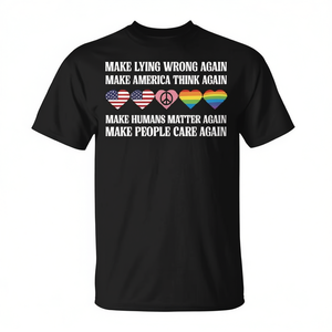 Camiseta Make Lying Wrong Again Negra Unisex Talla M para Adulto, Cuello Redondo, Manga Corta, Actividades Promocionales, Serigrafía - Product Image 2