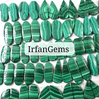 Paire Cabochon en Malachite Naturelle Quartz Vert Semi Précieux Cabs en Pierres Précieuses en Vrac Poli à la Main Guérison Paire en Gros