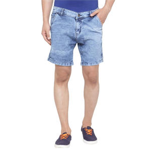 Pantalones Cortos de Mezclilla para Hombre, Corte Ajustado, Tejido Elástico Informal, Ropa Moderna de Verano para Exteriores - Product Image 1