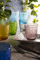 Gobelets décoratifs durables et colorés |   Articles de boisson |   Fait main |   Pâte de verre colorée |   Compatible lave-vaisselle |   Motif en relief |   Floral