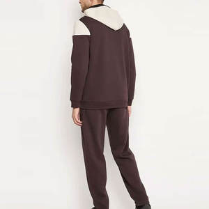 Conjunto de chándal para hombre de mejor diseño, nueva llegada, logotipo bordado de manga completa, tela de lana de algodón 100% de talla grande para invierno - Product Image 3