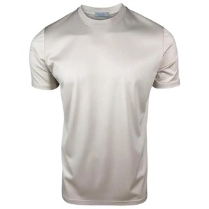 Lujo cuello redondo suave brillante en blanco doble mercerizado algodón hombres camisetas Fitness brillo doble mercerizado algodón hombres camisetas - Product Image 1