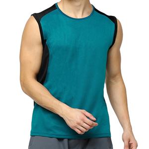 2025 Logo personnalisé été blanc sans manches T-shirts Sport 100% coton T-shirt pour hommes coupe ample imprimé entraînement sans manches T-shirt - Product Image 2