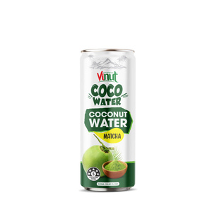 Nueva llegada Lata de 320ml (enlatada) Agua de coco con Matcha - OEM ODM Fabricante de bebidas personalizables Muestra gratis disponible - Product Image 1