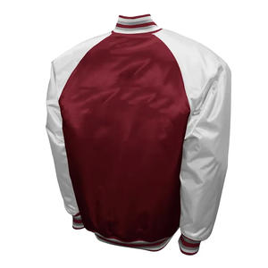 Chaqueta Bomber de Béisbol Bordada de Satén Fino Resistente al Viento de Arkansas, Estilo Universitario High Street Varsity, Servicio OEM - Product Image 6
