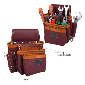 Custom Logo Carpenter <b>Leather</b> <b>Tool</b> <b>Pouch</b> <b>Tool</b> Bags Construction Work 100% Genuine <b>Leather</b> <b>Pouch</b> Construction <b>Tool</b> Belt - Product Image 3