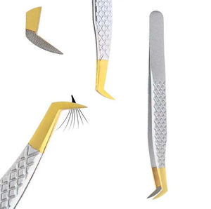 Pinces à épiler professionnelles antistatiques en acier inoxydable pour greffe de cils, fermeture serrée, haute précision, pointe lisse, antidérapantes, antimagnétiques - Product Image 2