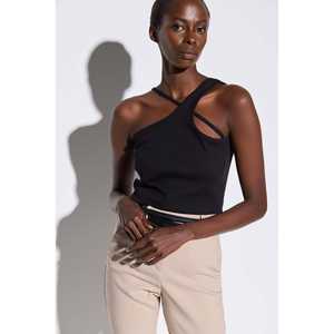 Top Corto de Manga Larga con Canalé - Product Image 3