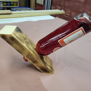 Premium 24 <b>Bottle</b> Wooden Wine <b>Rack</b> Elegant Countertop Liquor <b>Storage</b> and Display Stand for Home Bar & Kitchen - Product Image 1