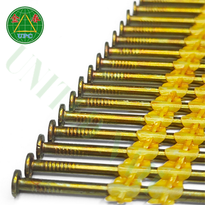 Alta calidad y entrega rápida Tira de plástico suave de 21 grados Clavos de encuadre para madera con color amarillo Chapado en zinc - Product Image 5