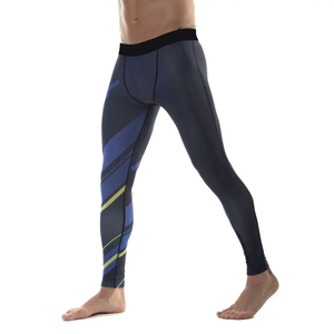 Vente en gros Leggings athlétiques de compression pour hommes Logo personnalisé Gym Fitness Jogging Collants pour la course - Product Image 4