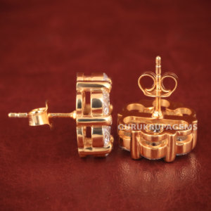 Cluster Flower VVS Lab Grown Diamond <b>Earrings</b> for <b>Men</b> and Women 925 Sterling Silver <b>Stud</b> <b>Earrings</b> Wholesale - Product Image 4