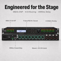 Processeur audio numérique 4 entrées 8 sorties, montage en rack, mixeur DSP, 48 kHz, 32 bits ADC, 24 bits DAC pour bar, salle de conférence