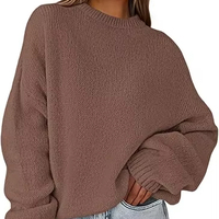 Pulls oversize pour femmes, décontractés et élégants, à manches longues, en tricot épais, pour l'hiver, hauts à enfiler, tenues de fête 2026