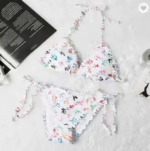 Maillot de bain une pièce à imprimé sexy grande taille personnalisé nouveau Maillot de bain coupe haute pour fille Maillot de bain pour femmes anneau avec chaîne Maillots de bain - Product Image 5