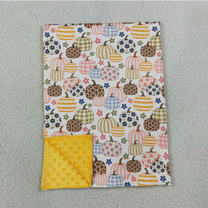 Baby Girls Flowers <b>Pumpkins</b> Fall <b>Blankets</b> - Product Image 3