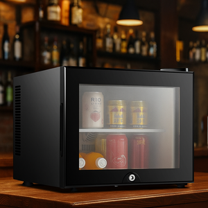 Enfriador de <span class=keywords><strong>vino</strong></span> silencioso Mini nevera para habitación de hotel 20L Ahorro de energía Color negro/blanco - Product Image 6