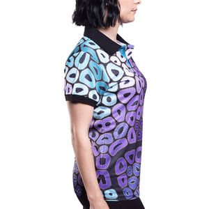 Polo ajustado de manga corta para mujer, camisa polo directo de fábrica con logotipo personalizado - Product Image 3