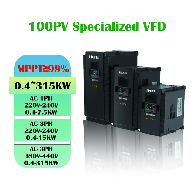 3 Phase 220V Solar Power Inverter GD100-022G-4-PV 22kw with Solar Controller Inverter Transformer filter VFD